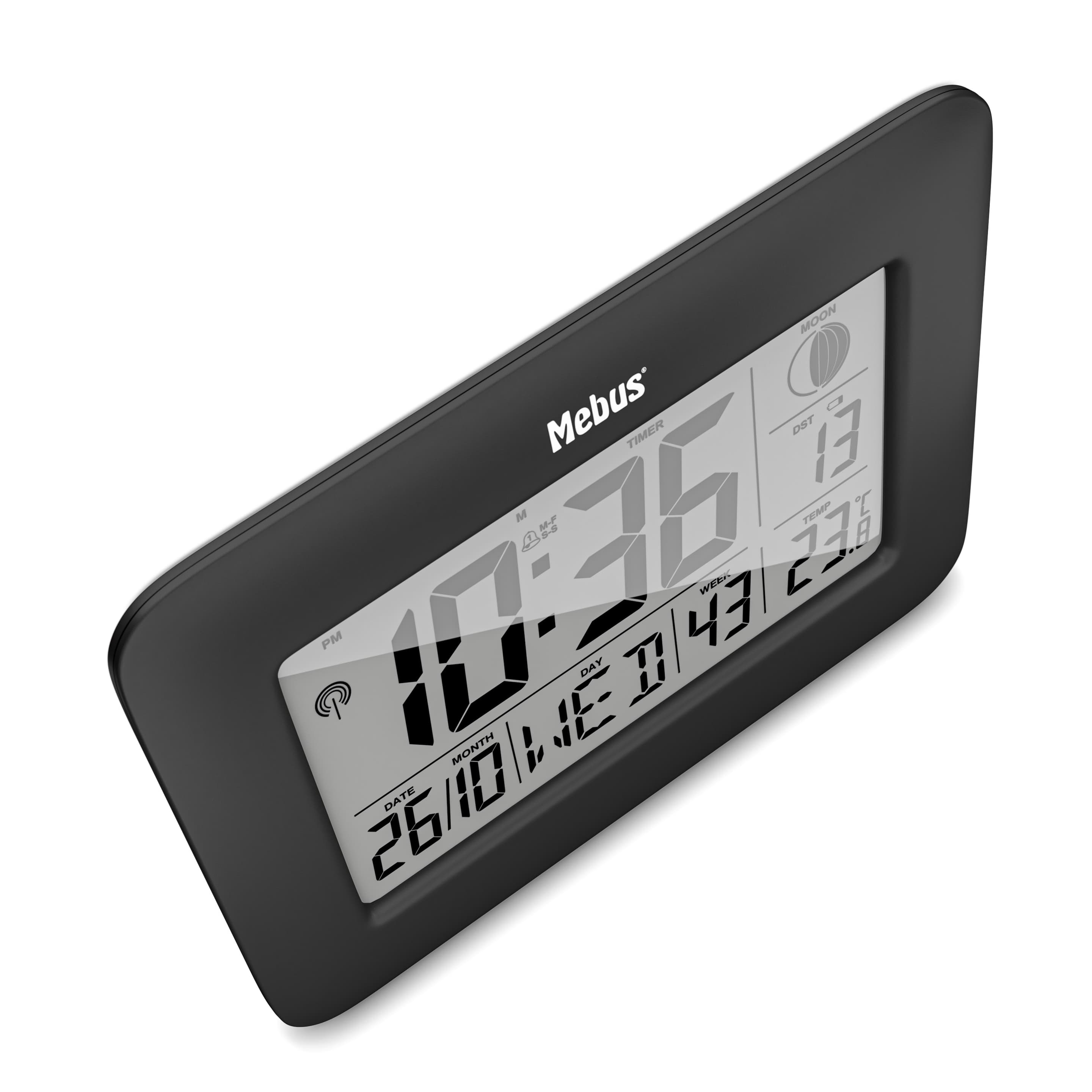 Produktbild Mebus Quarz-Wanduhr Digital 16,2x23cm 3 von 4