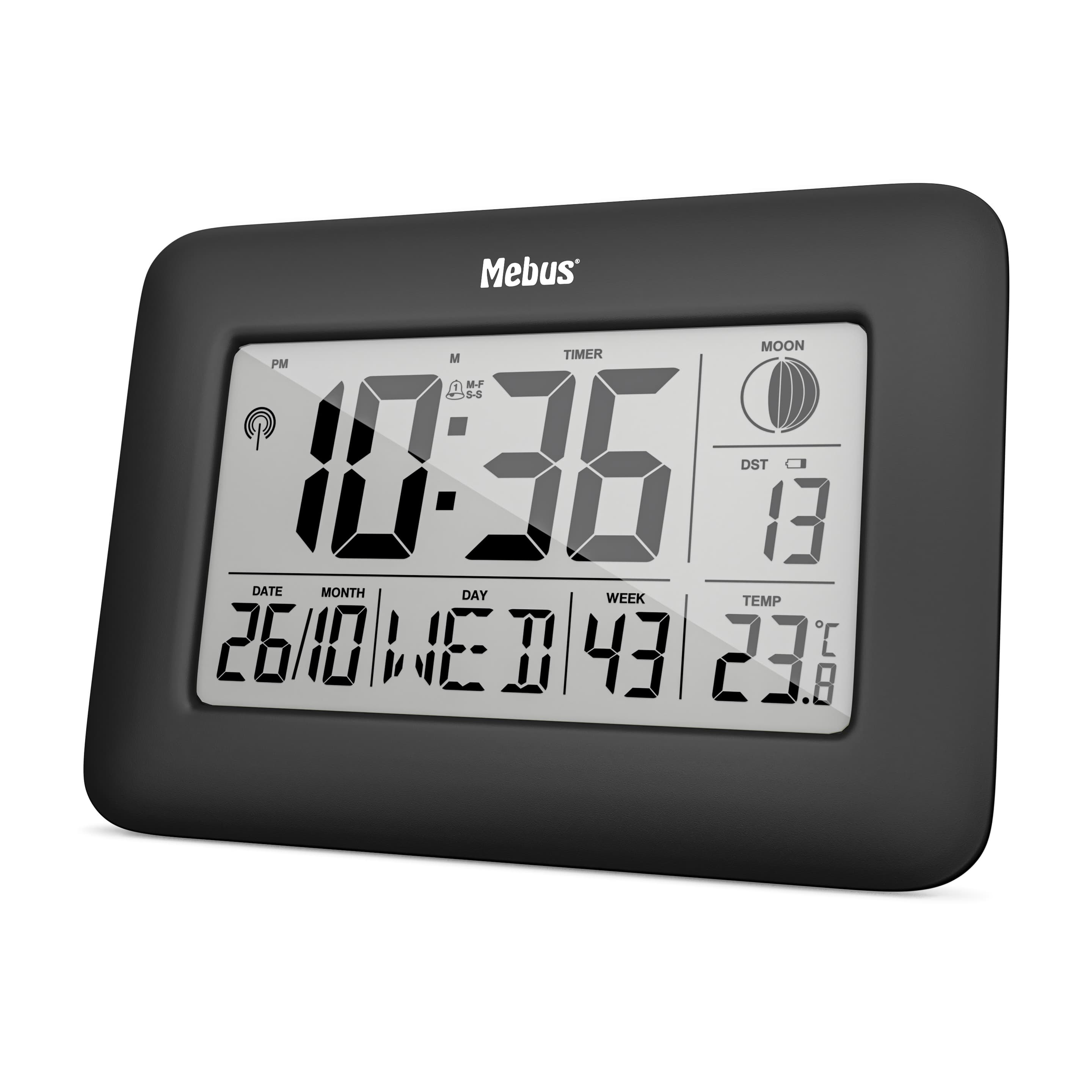 Produktbild Mebus Quarz-Wanduhr Digital 16,2x23cm 2 von 4
