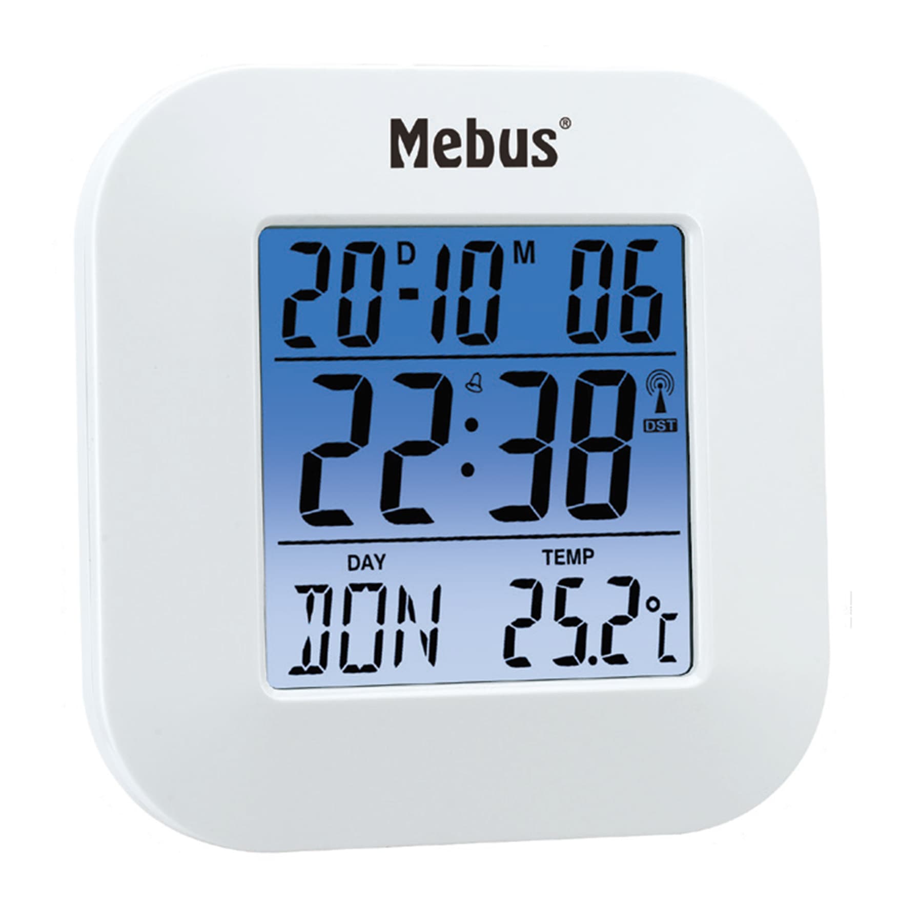 Mebus Digitaler Funkwecker ca. 8,5 × 8 × 1,8 cm