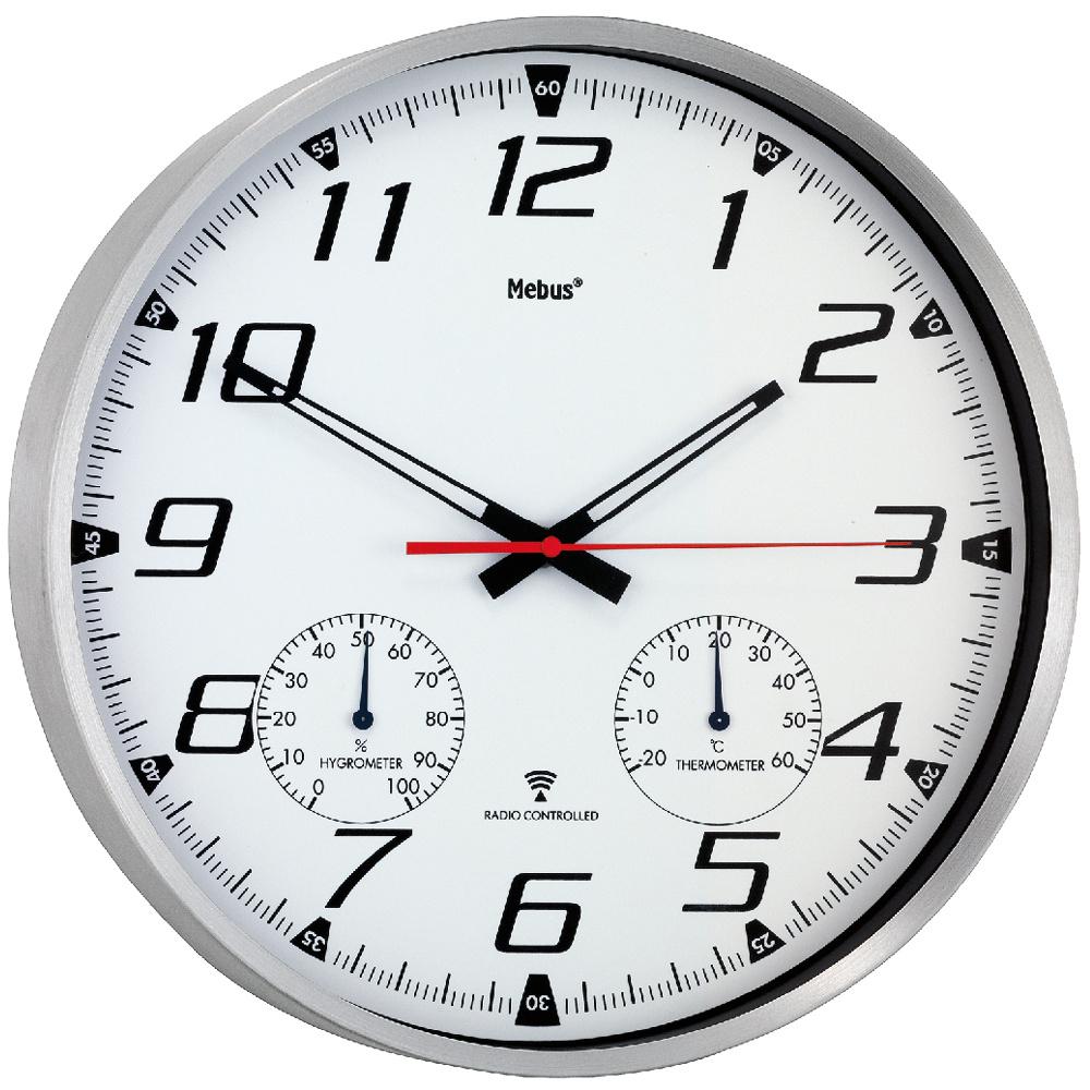 Mebus Funk-Wanduhr Metall