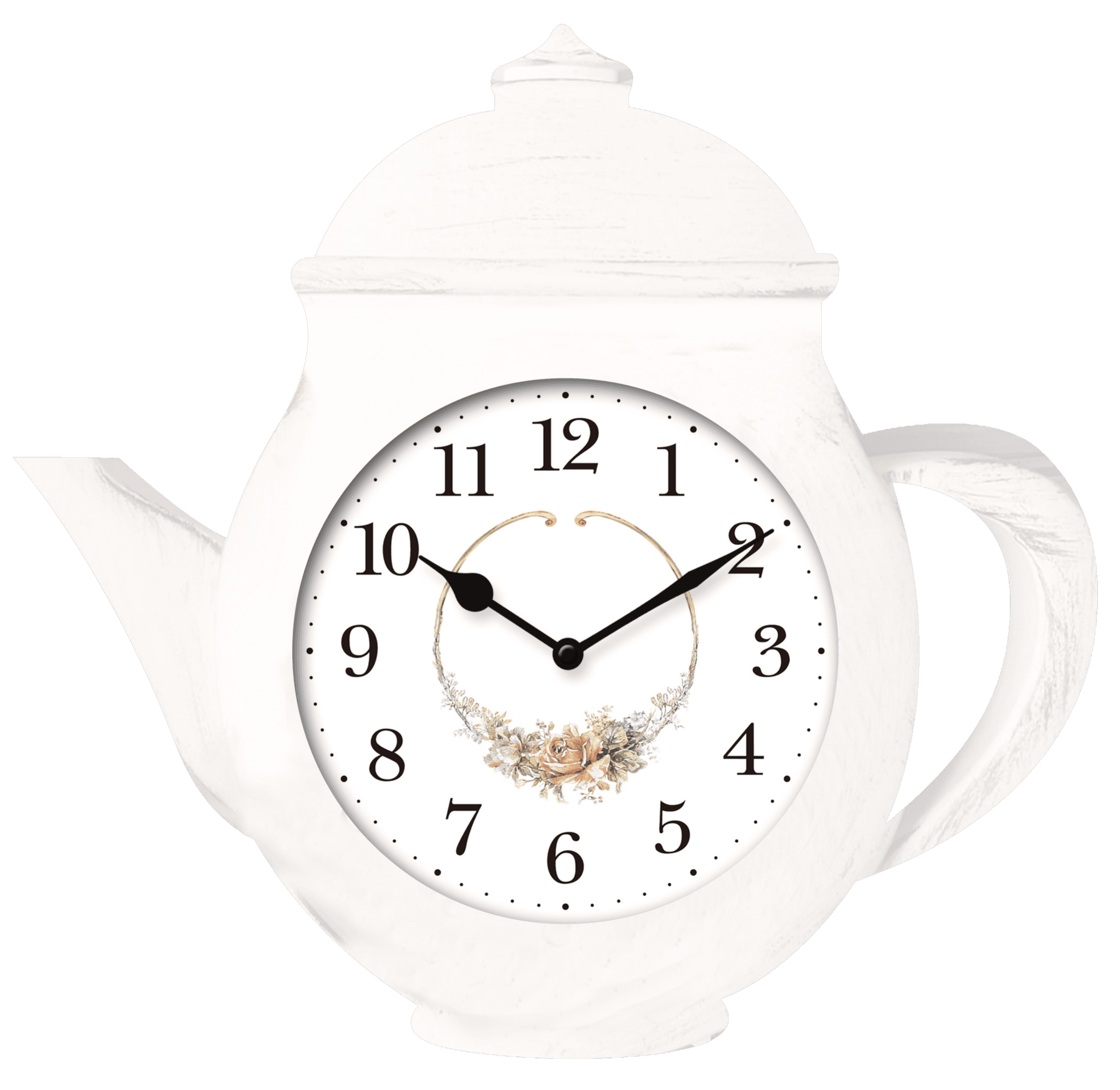Mebus Quarz-Wanduhr Teekanne