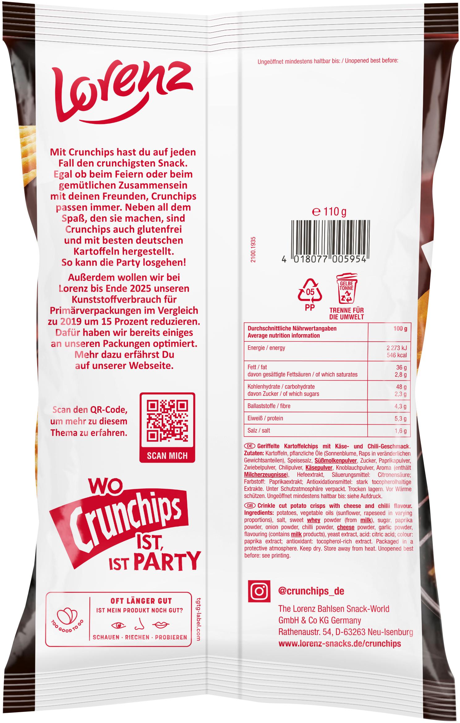 Produktbild Crunchips Roasted Chili&Grilled Cheese 2 von 4