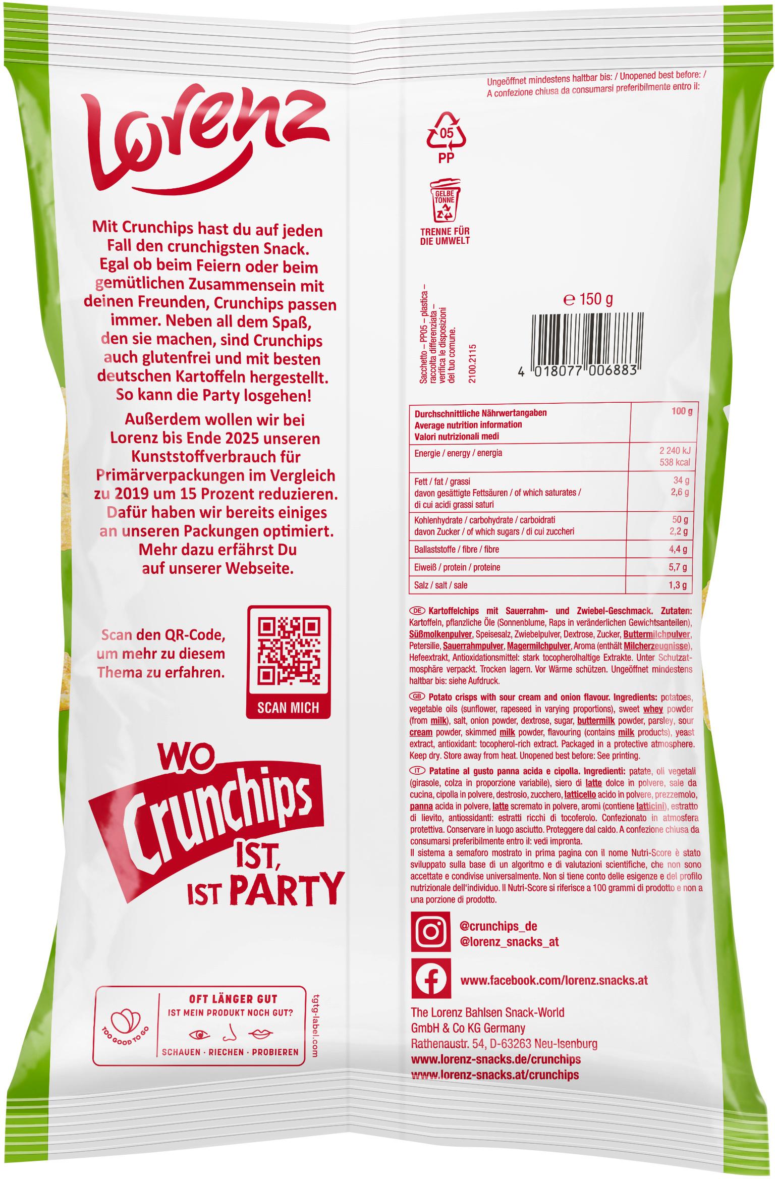 Produktbild Lorenz Crunchips Sour Cream 2 von 4