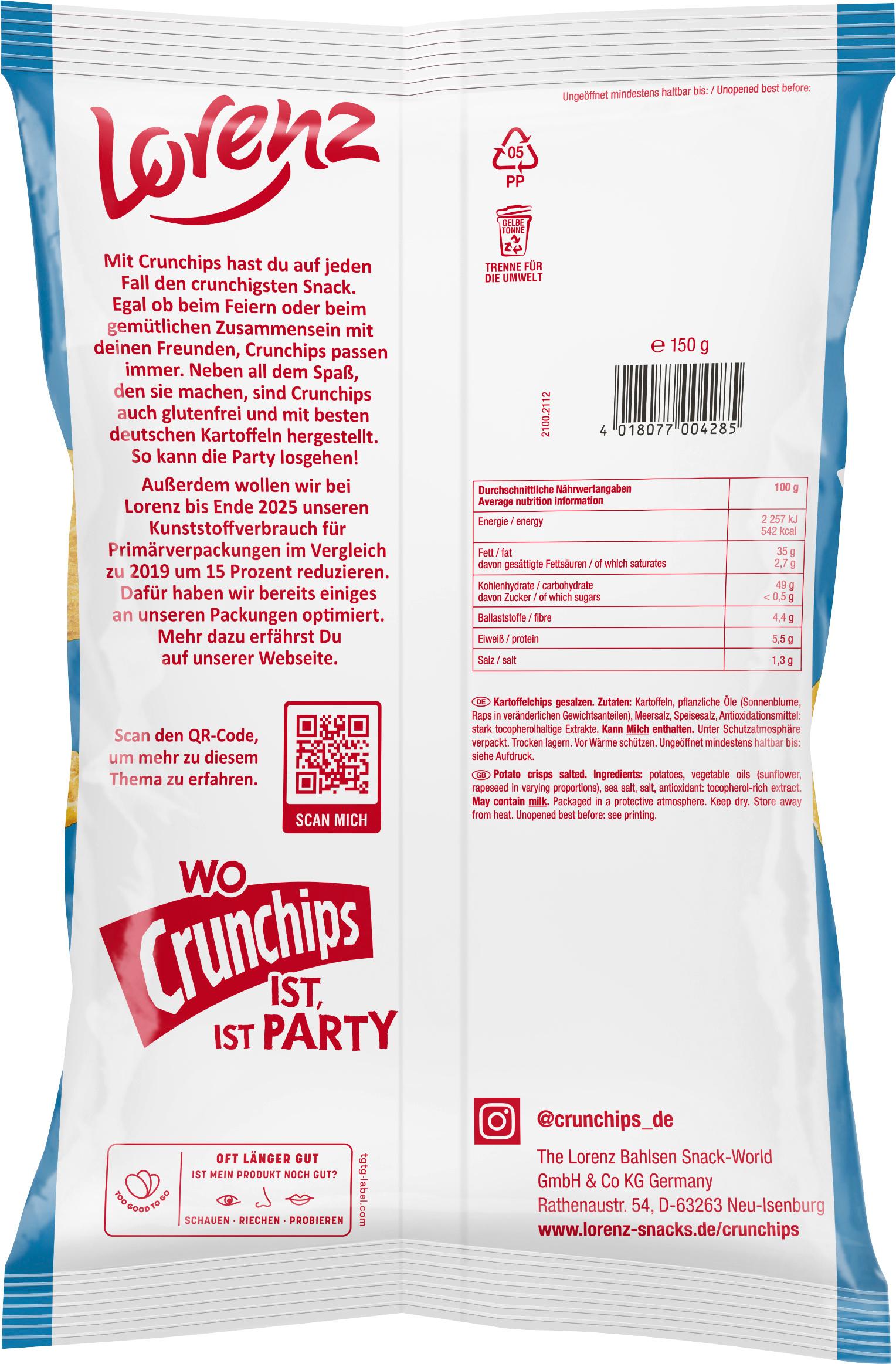 Produktbild Lorenz Crunchips Salted 2 von 4