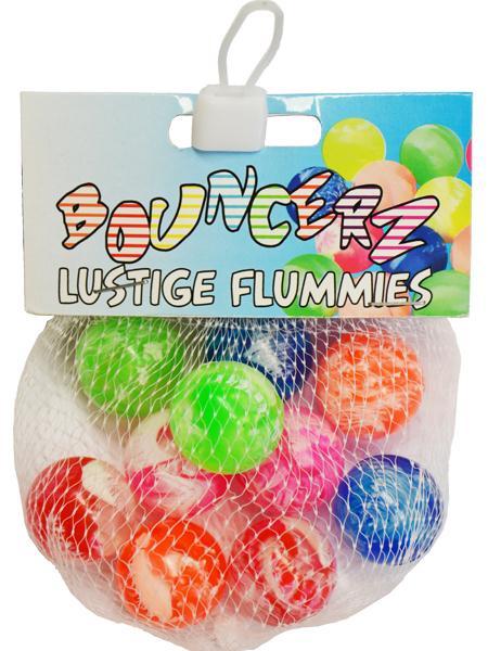 Kögler - Bouncerz, Multicolor Flummis, 10er Set, Bälle im Netz, 25mm