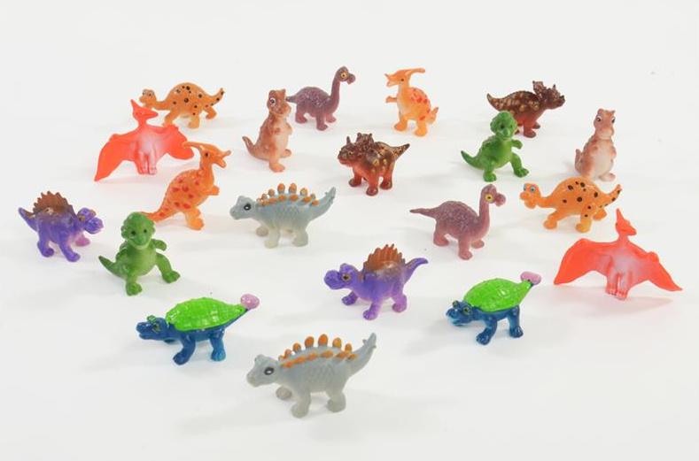 Kögler - Bunte Dinosaurier, ca. 5 cm, 20 Stück pro Set, im Polybeutel