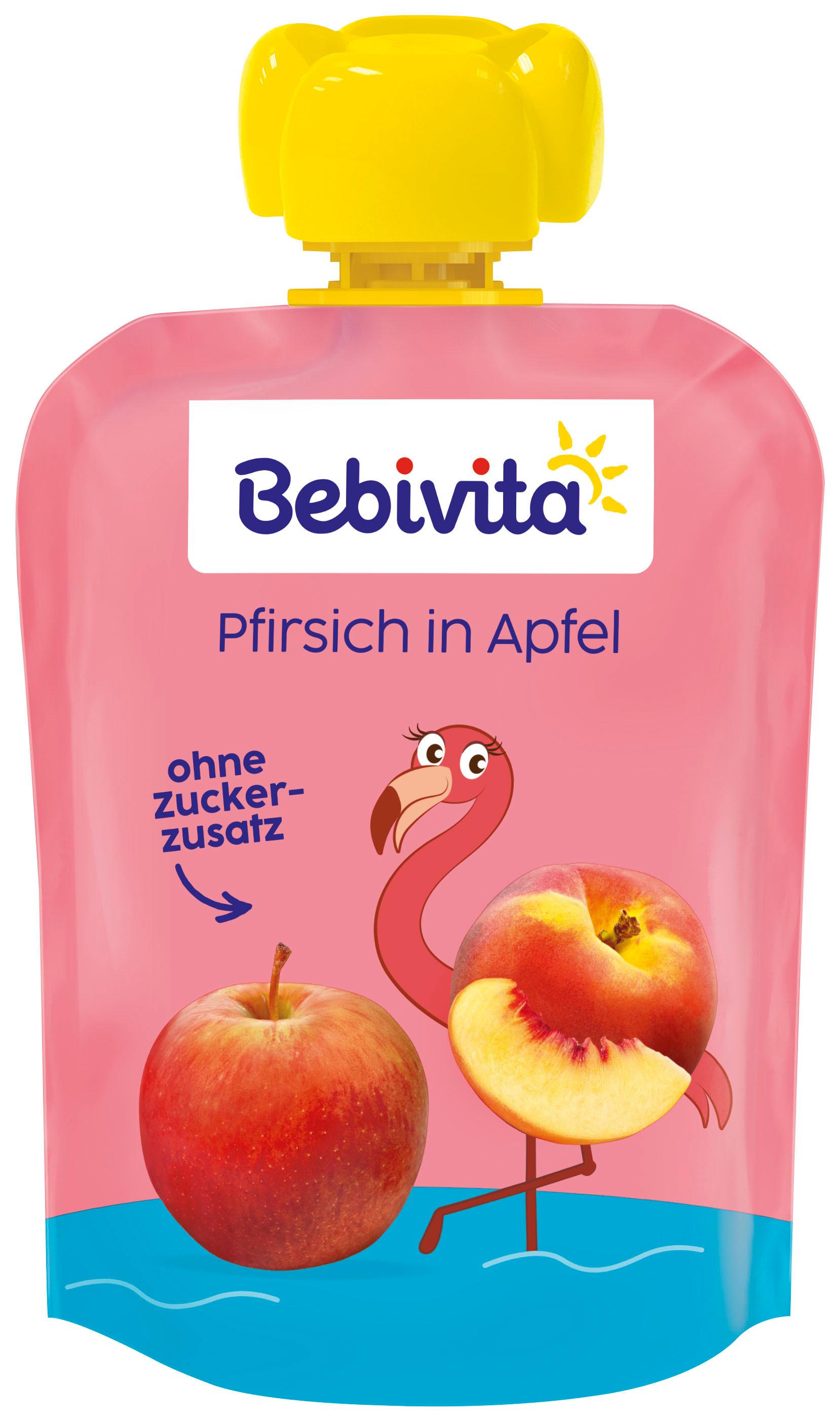 Produktbild Bebivita Baby Quetschbeutel Pfirsich in Apfel 2 von 3