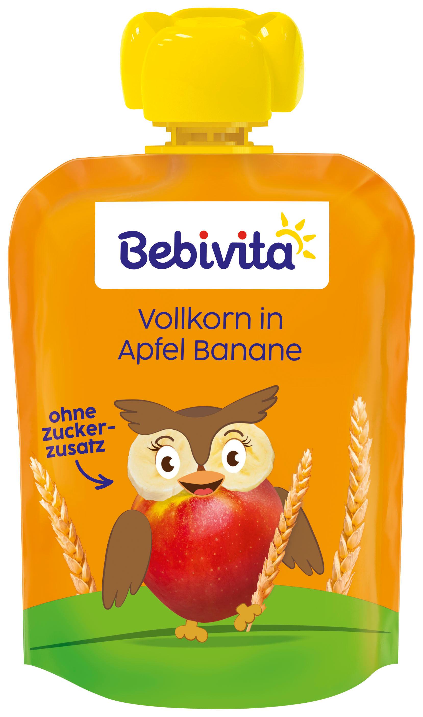 Produktbild Bebivita Kinder-Spaß Frucht und Getreide: Vollkorn in Apfel-Banane 2 von 3