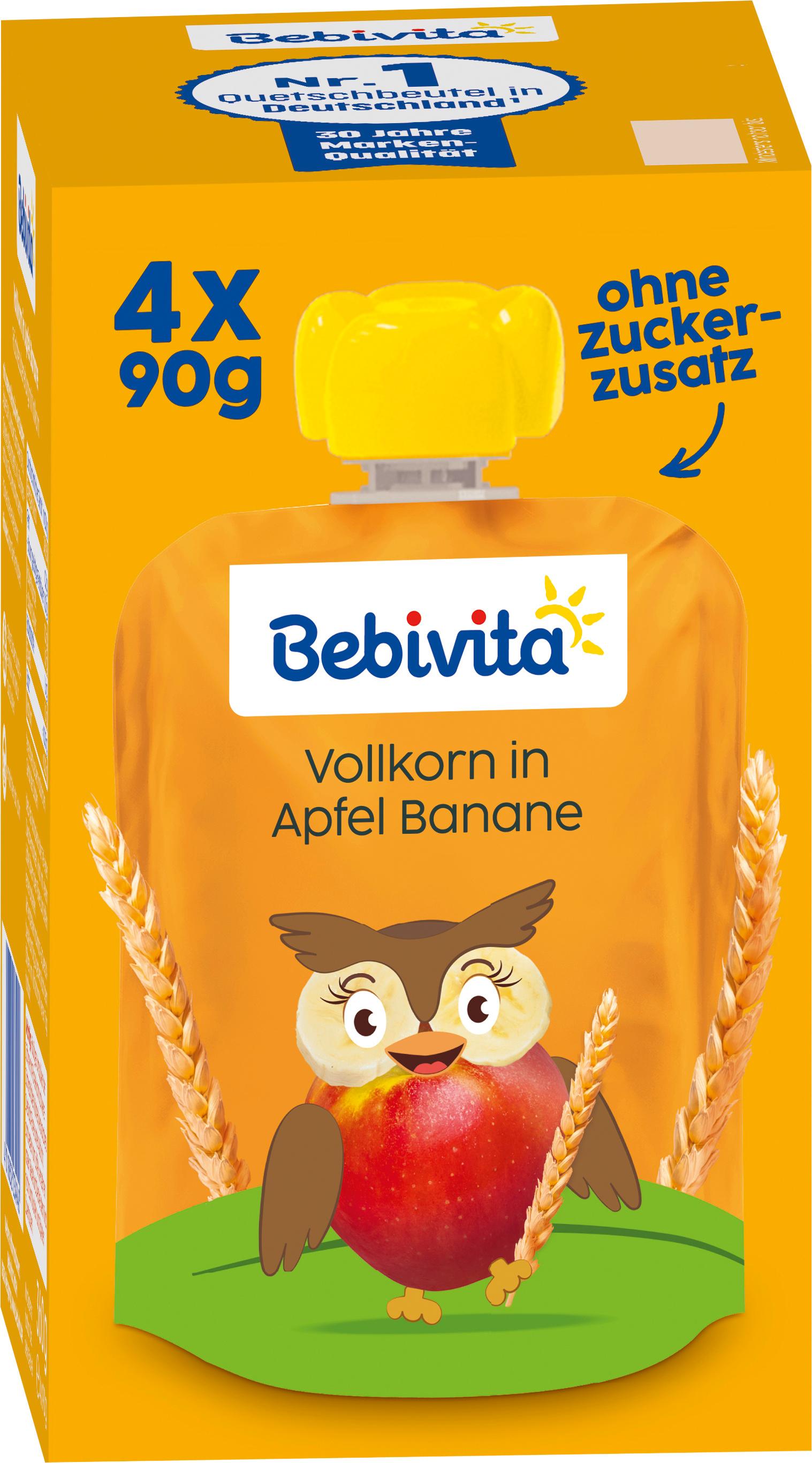 Produktbild Bebivita Kinder-Spaß Frucht und Getreide: Vollkorn in Apfel-Banane 3 von 3