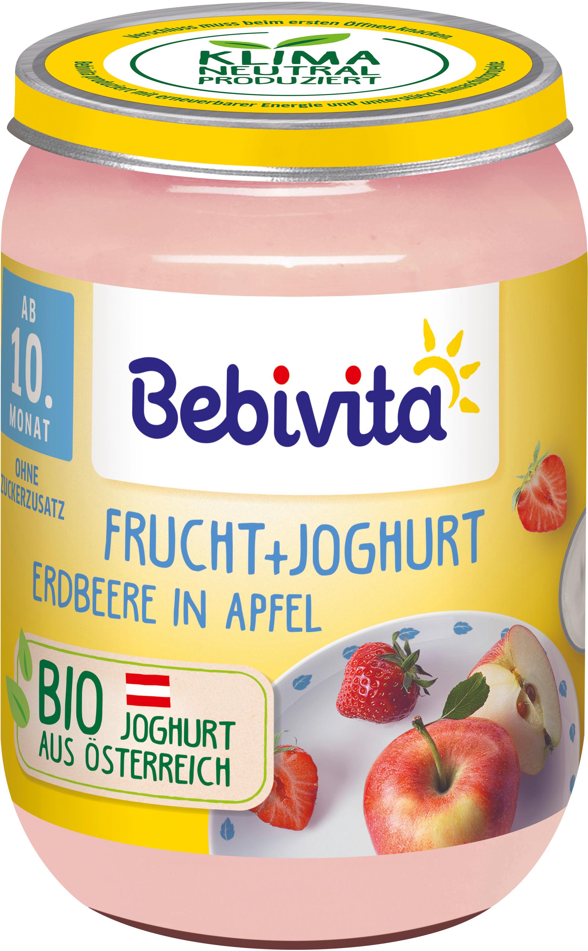 Bebivita Bio Frucht + Joghurt Erdbeere in Apfel