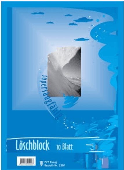 Löschblattblock A5 10 Blatt