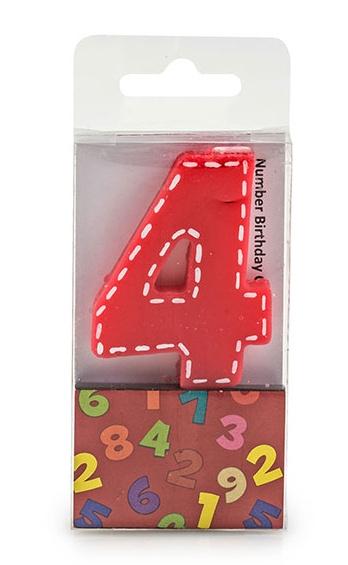 pajoma - Geburtstagskerze"Zahl 4"