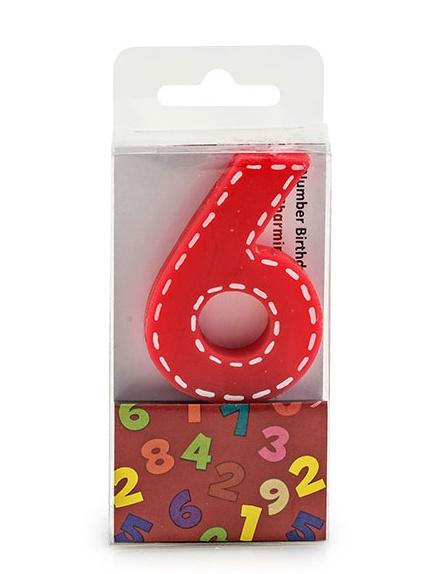 pajoma - Geburtstagskerze"Zahl 6"