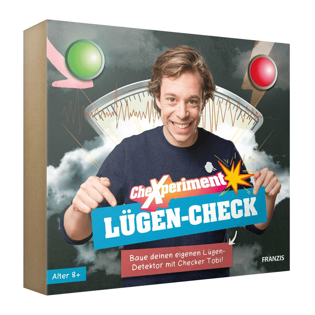FRANZIS - CheXperiment Lügen‑Check – Lügendetektor-Bausatz mit Checker Tobi