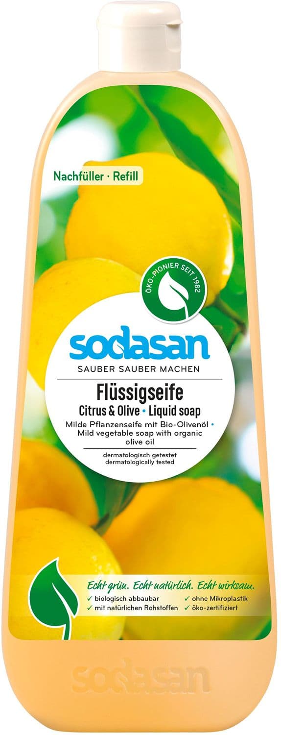sodasan Flüssigseife Citrus & Olive Nachfüller