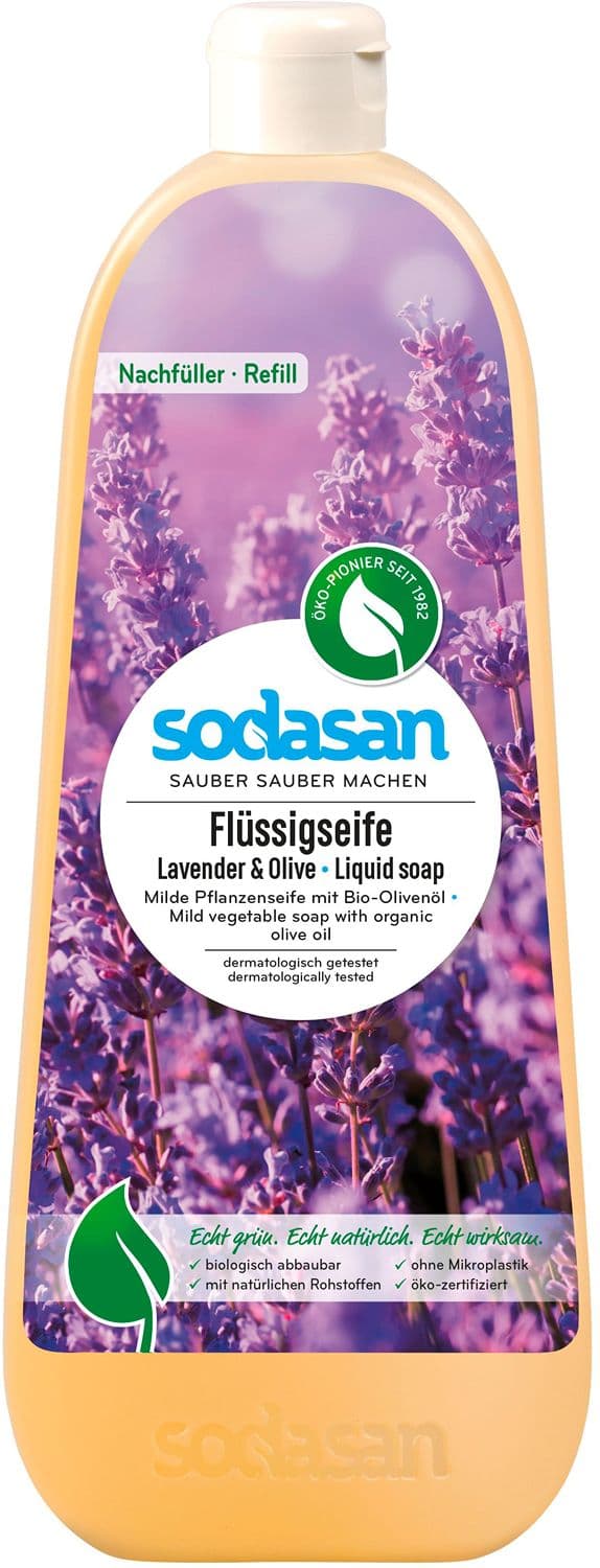 sodasan Flüssigseife Lavendel & Olive Nachfüller