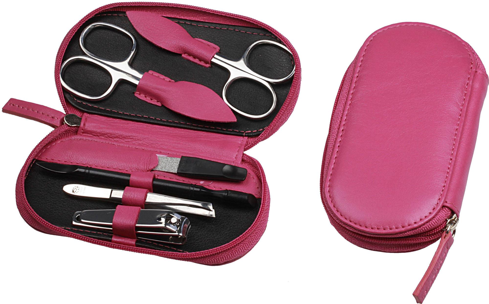 Kniebes Maniküre-Etui Nappa-Leder 6-teilig oval