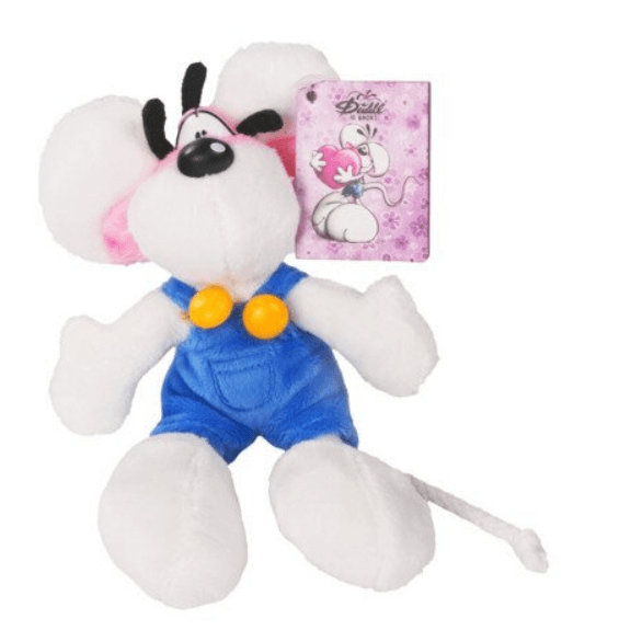 Diddl Schlüsselanhänger mit Latzhose blau 15cm