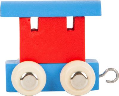 small foot Buchstabenzug Waggon rot&blau 10348