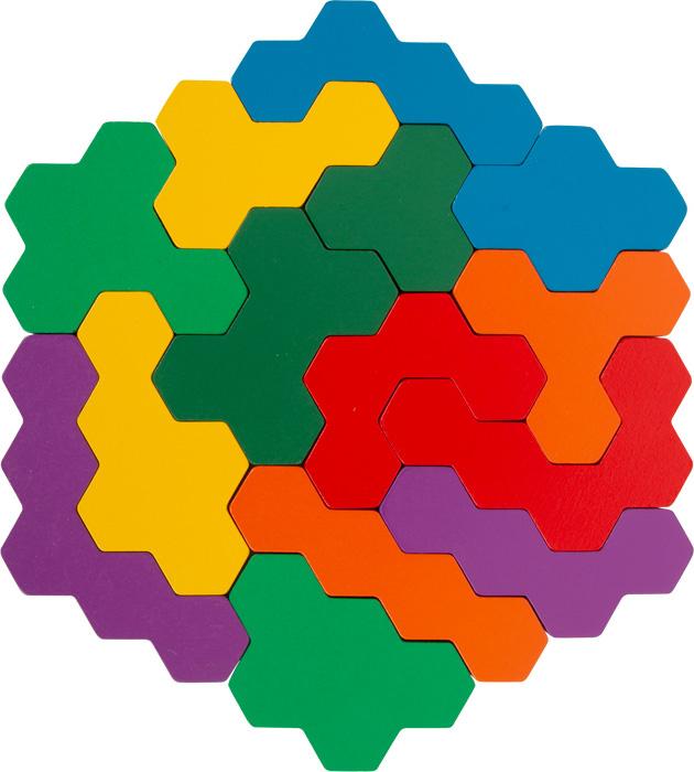 Produktbild small foot Lernspiel Holzpuzzle Hexagon 11729 3 von 3