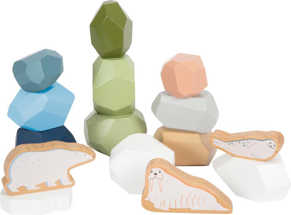 small foot Balanciersteine aus Holz „Arctic“