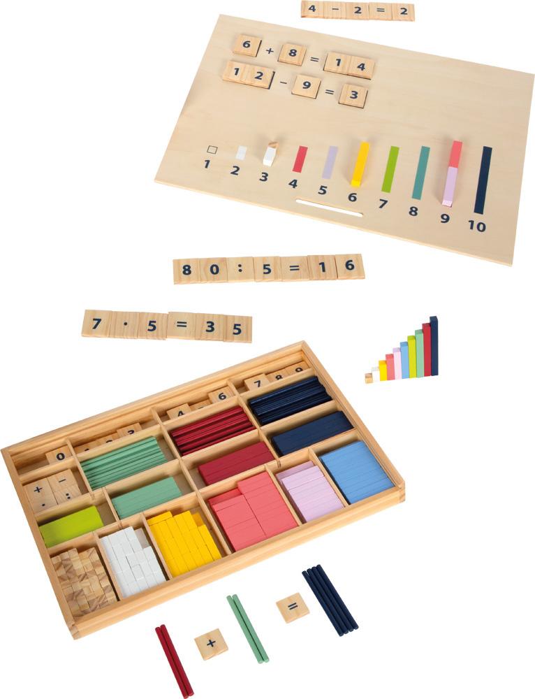 small foot Lernbox Rechenstäbchen mit Zahlen „Educate“