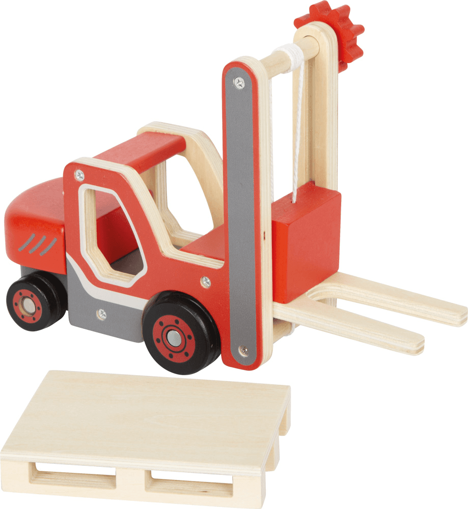 small foot Gabelstapler mit Palette