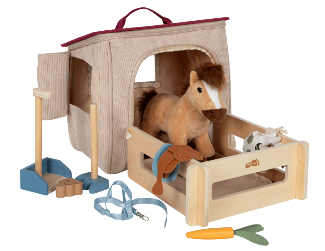 small foot Spielset Pferd mit Stall und Zubehör in der Tasche