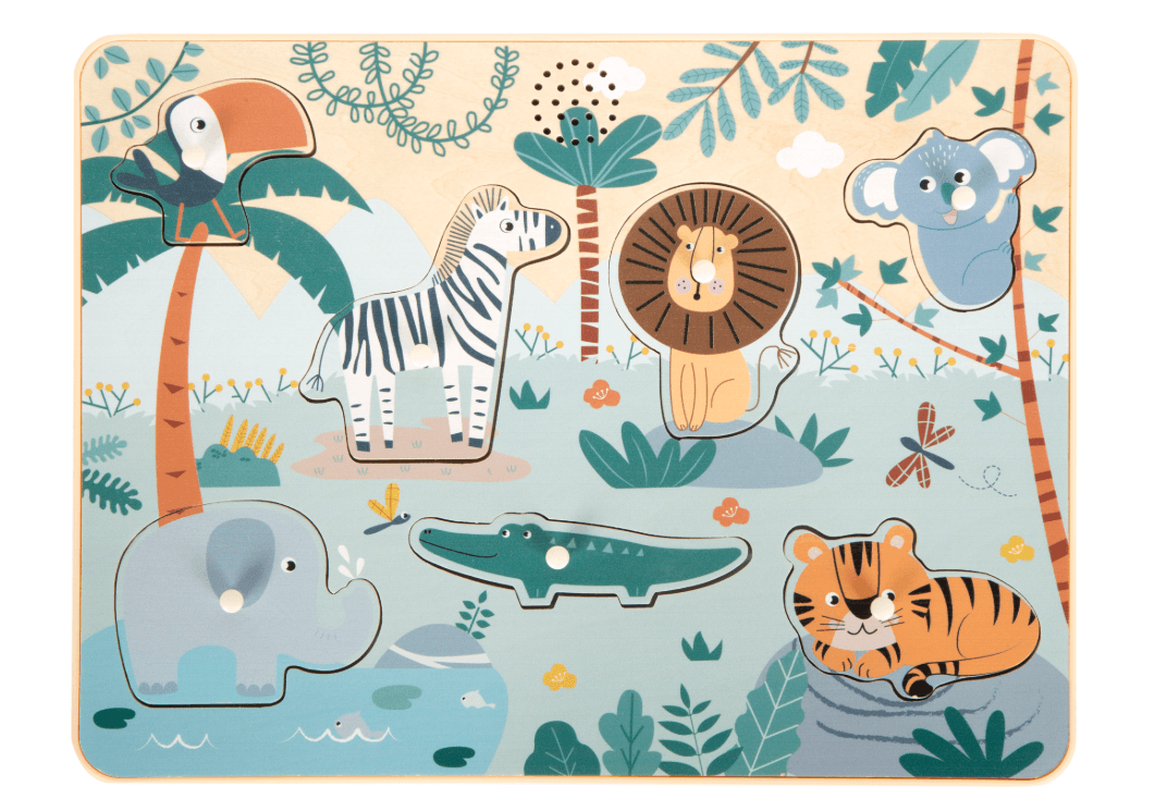 small foot Setzpuzzle Tierlaute „Safari“