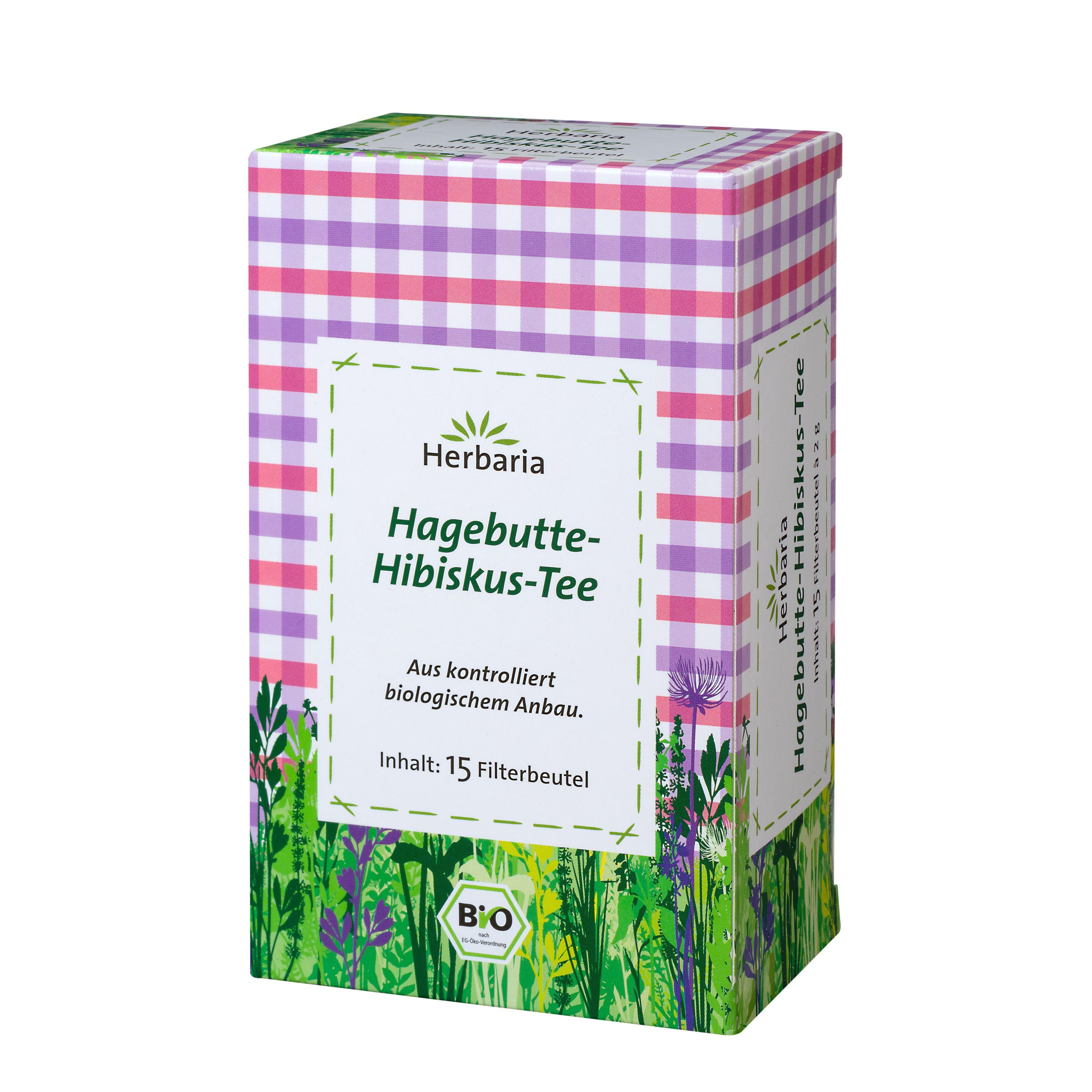 Produktbild Herbaria Hagebutte-Hibiskus-Tee bio 15 Filterbeutel 3 von 4