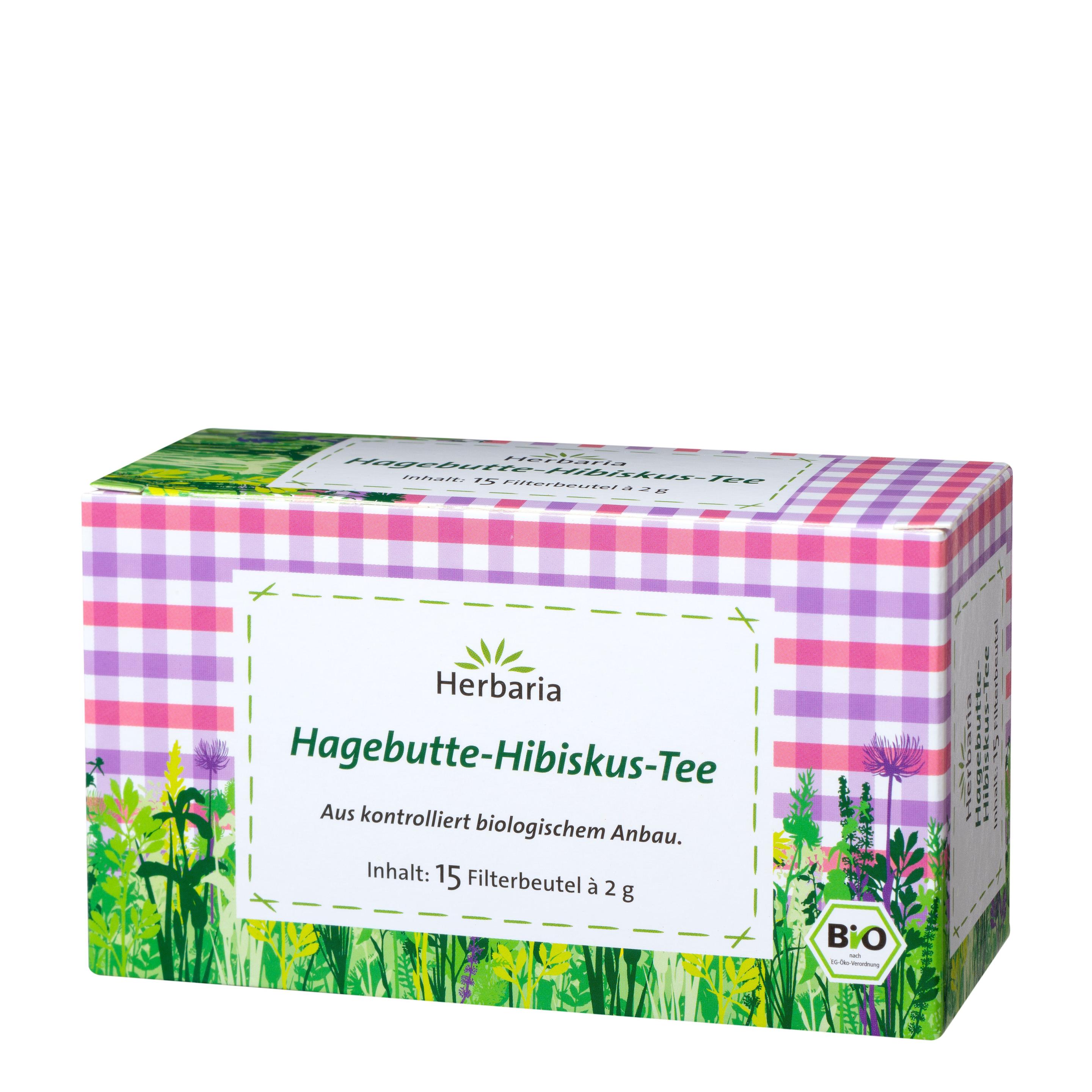Produktbild Herbaria Hagebutte-Hibiskus-Tee bio 15 Filterbeutel 4 von 4