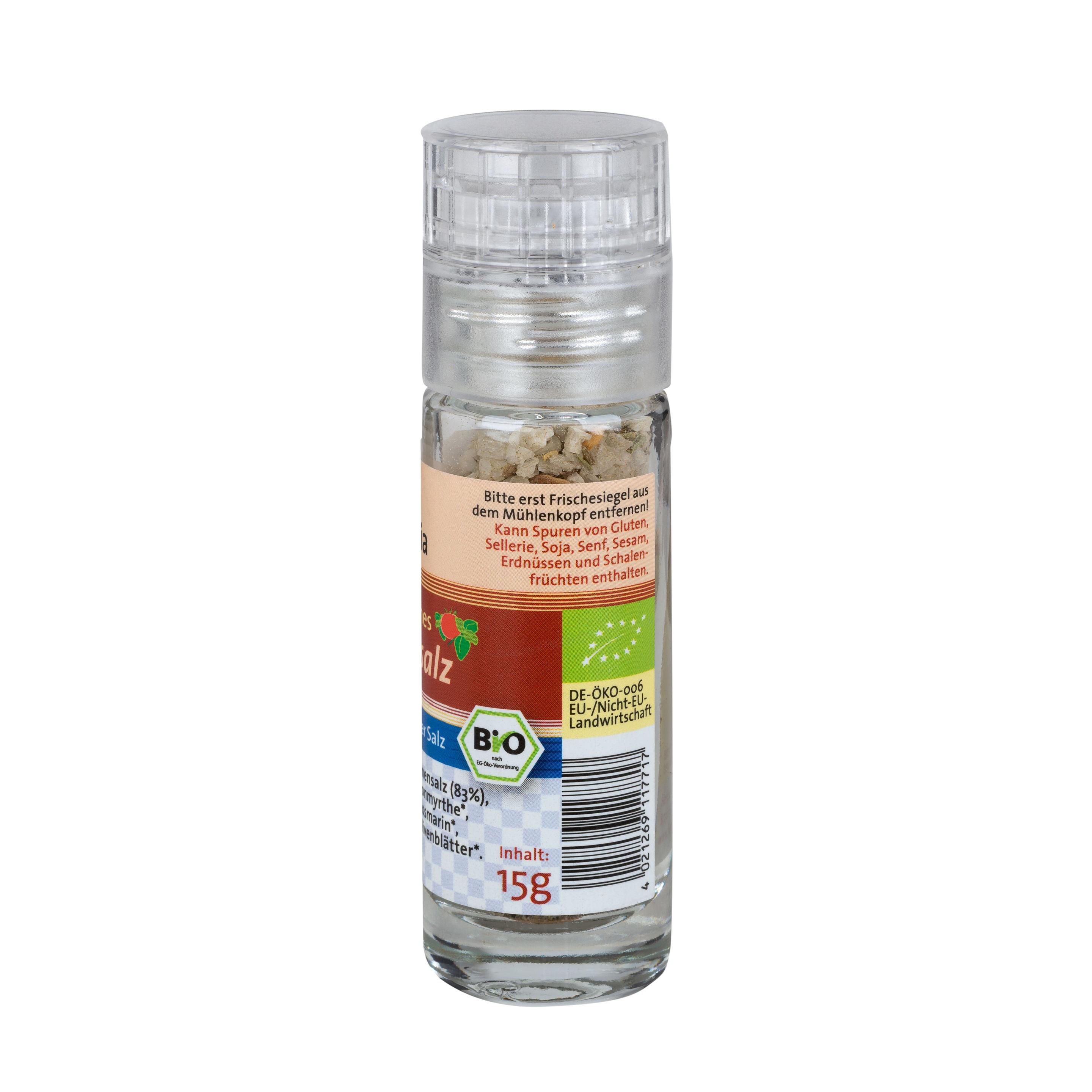 Produktbild Herbaria Bio Mediterranes Brotzeitsalz bio Mini-Mühle 3 von 3