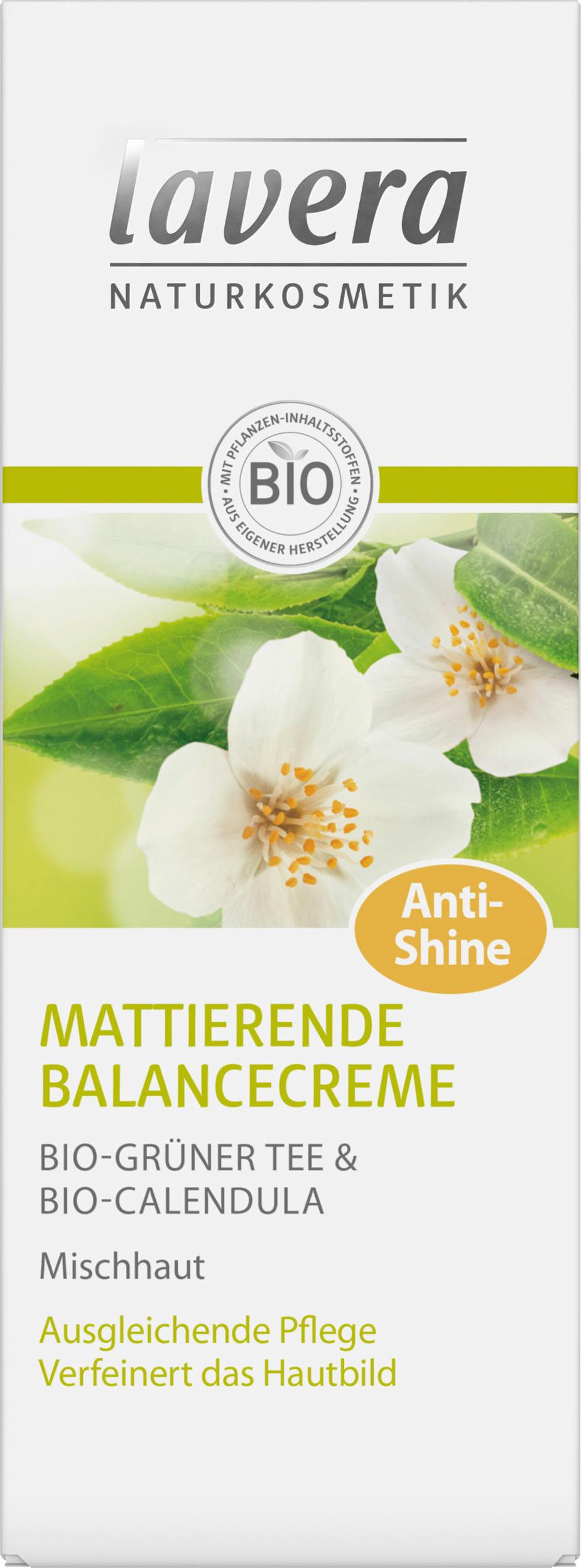 lavera Mattierende Balancecreme Grüner Tee
