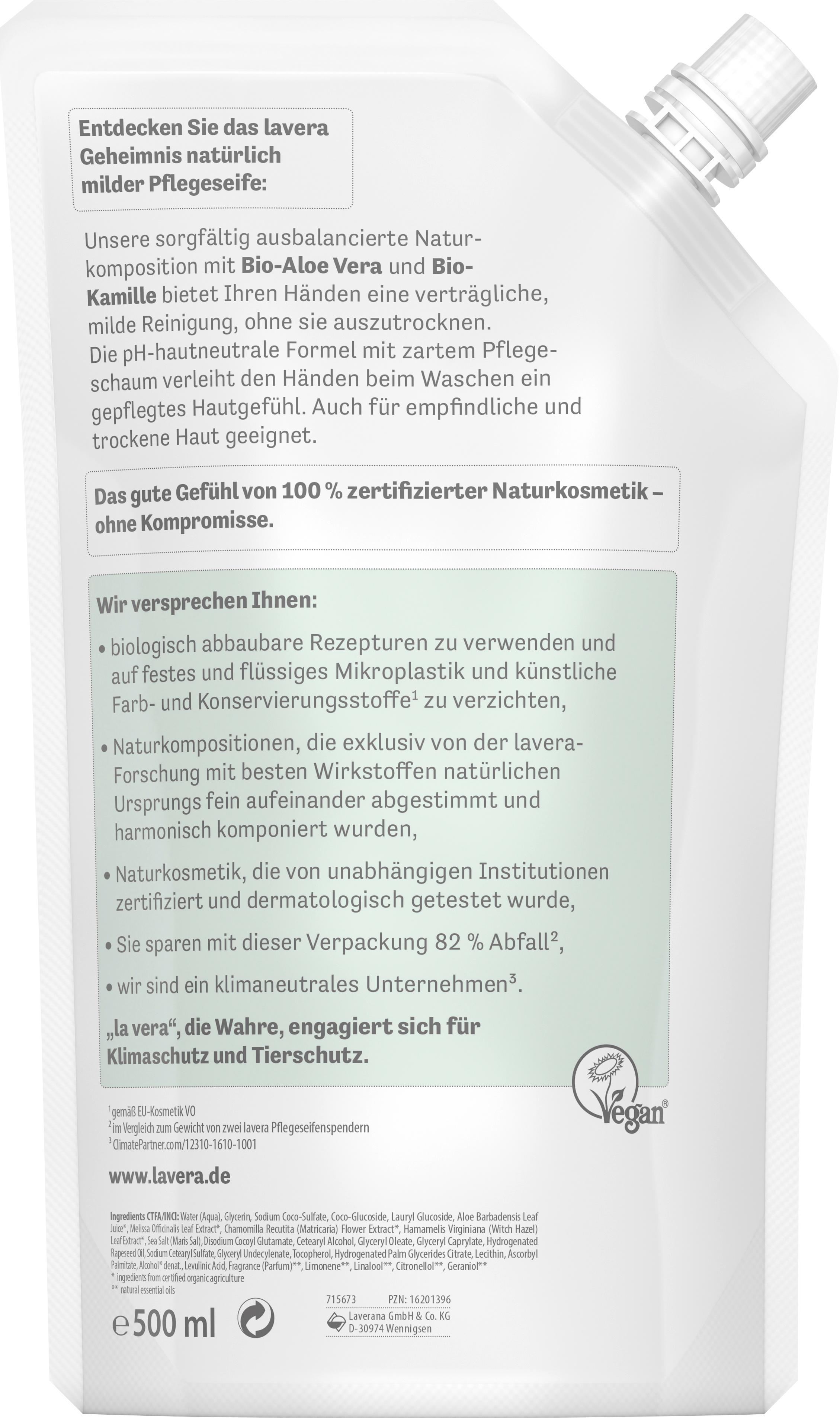 Produktbild lavera BASIS SENSITIV milde Pflegeseife Nachfüllung 2 von 4