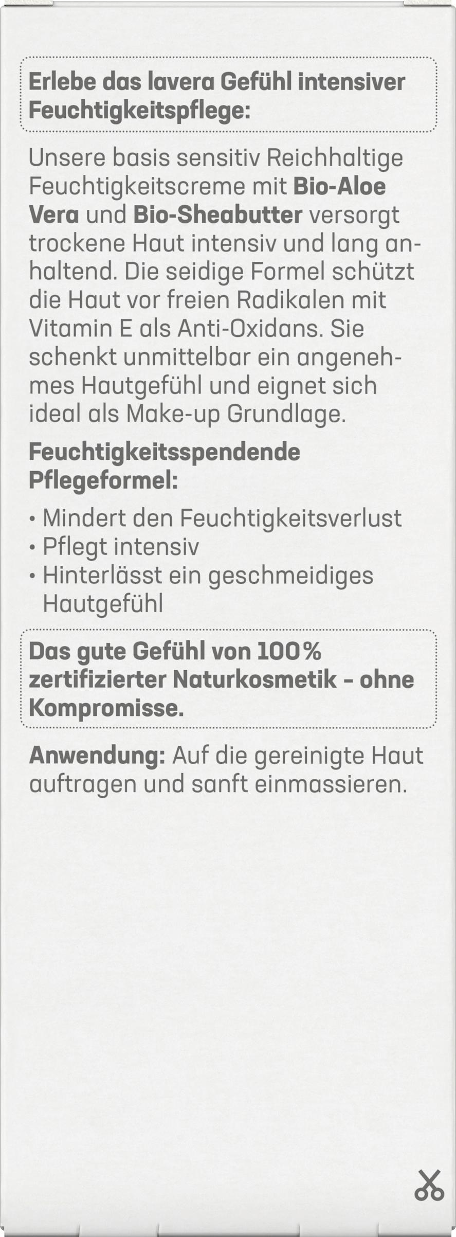 Produktbild lavera BASIS SENSITIV Reichhaltige Feuchtigkeitscreme 3 von 4