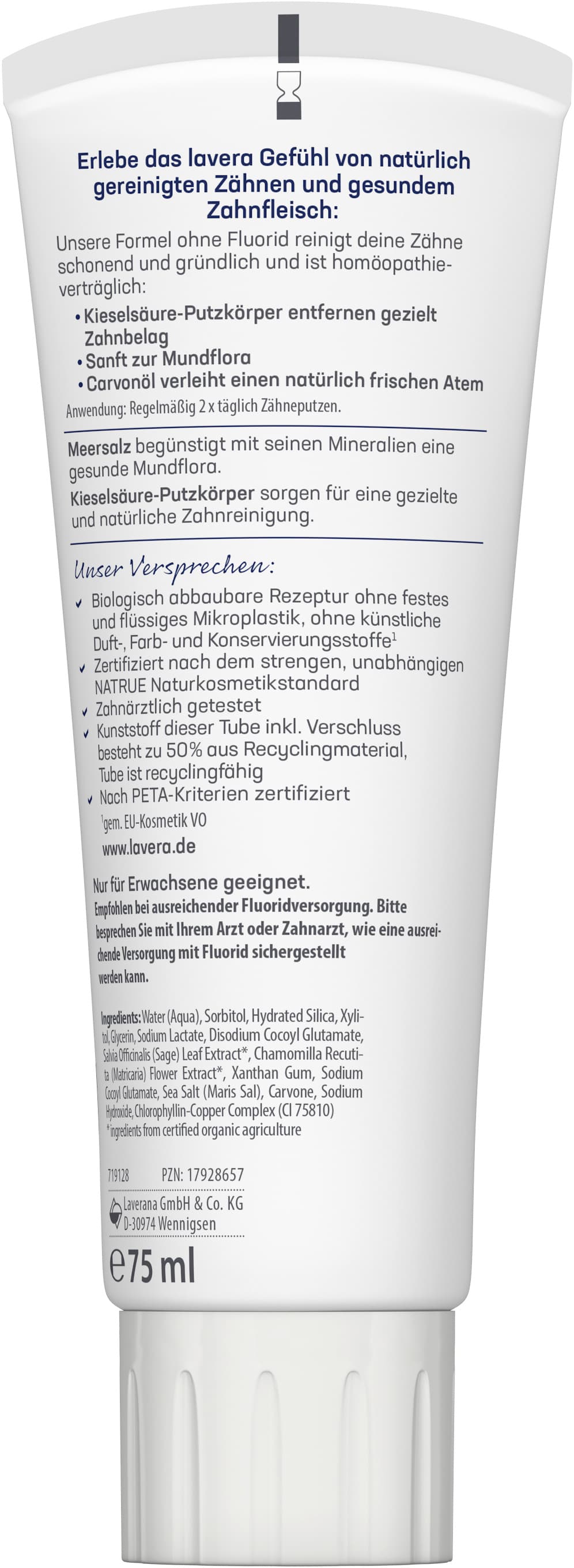 Produktbild lavera Zahngel Neutral Fluoridfrei 2 von 3