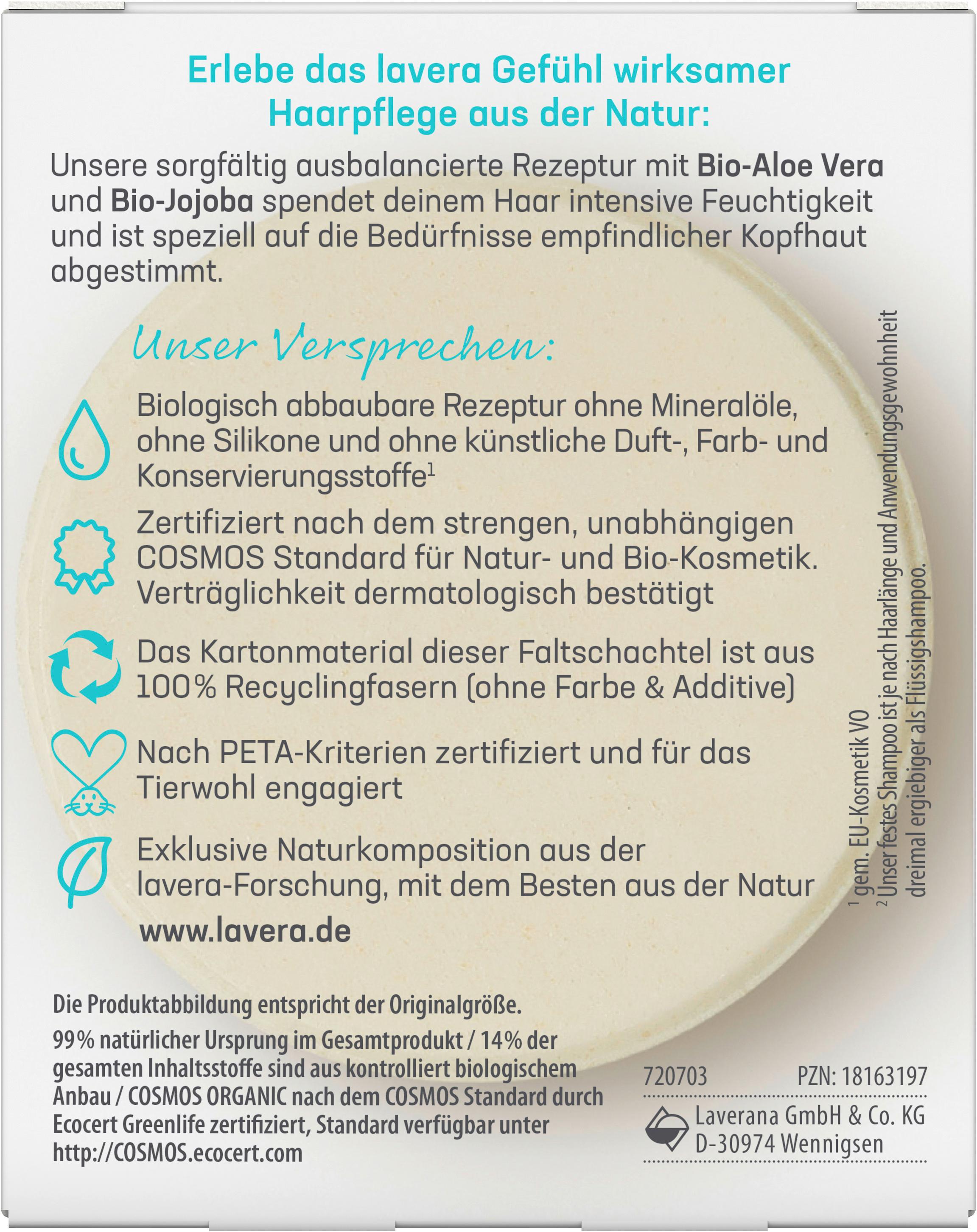 Produktbild lavera Feuchtigkeit&Pflege Festes Pflegeshampoo 2 von 2