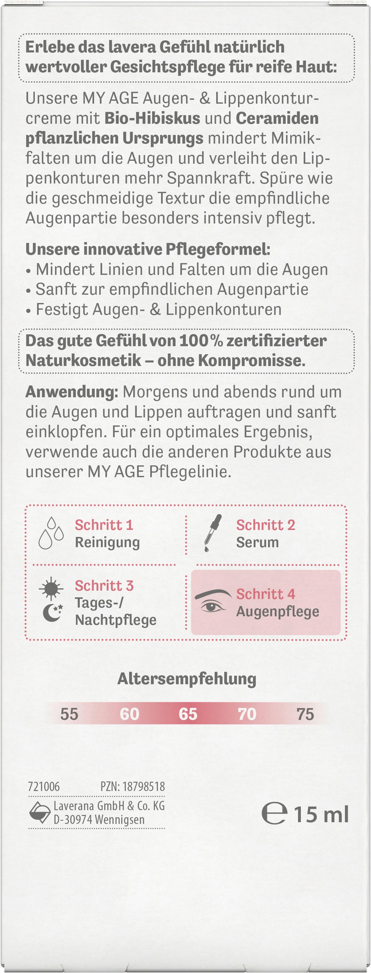 Produktbild lavera MY AGE Augen- und Lippenkonturencreme 3 von 7