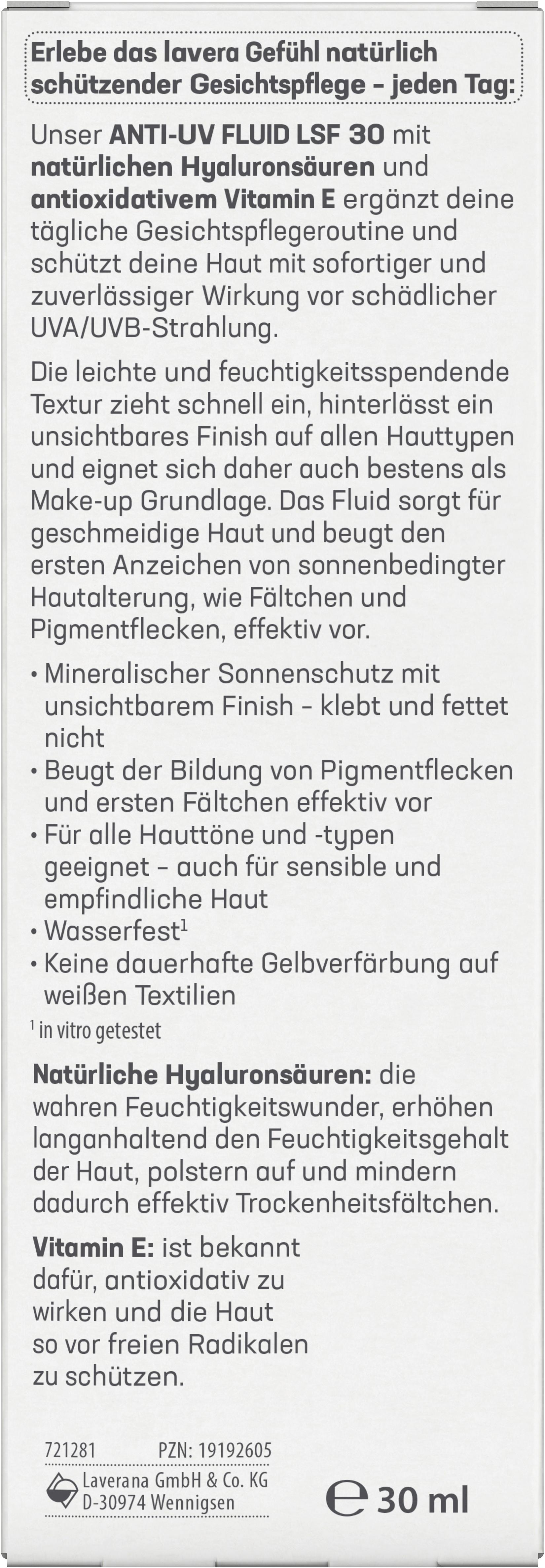 Produktbild Lavera Anti-UV Fluid LSF30 3 von 12