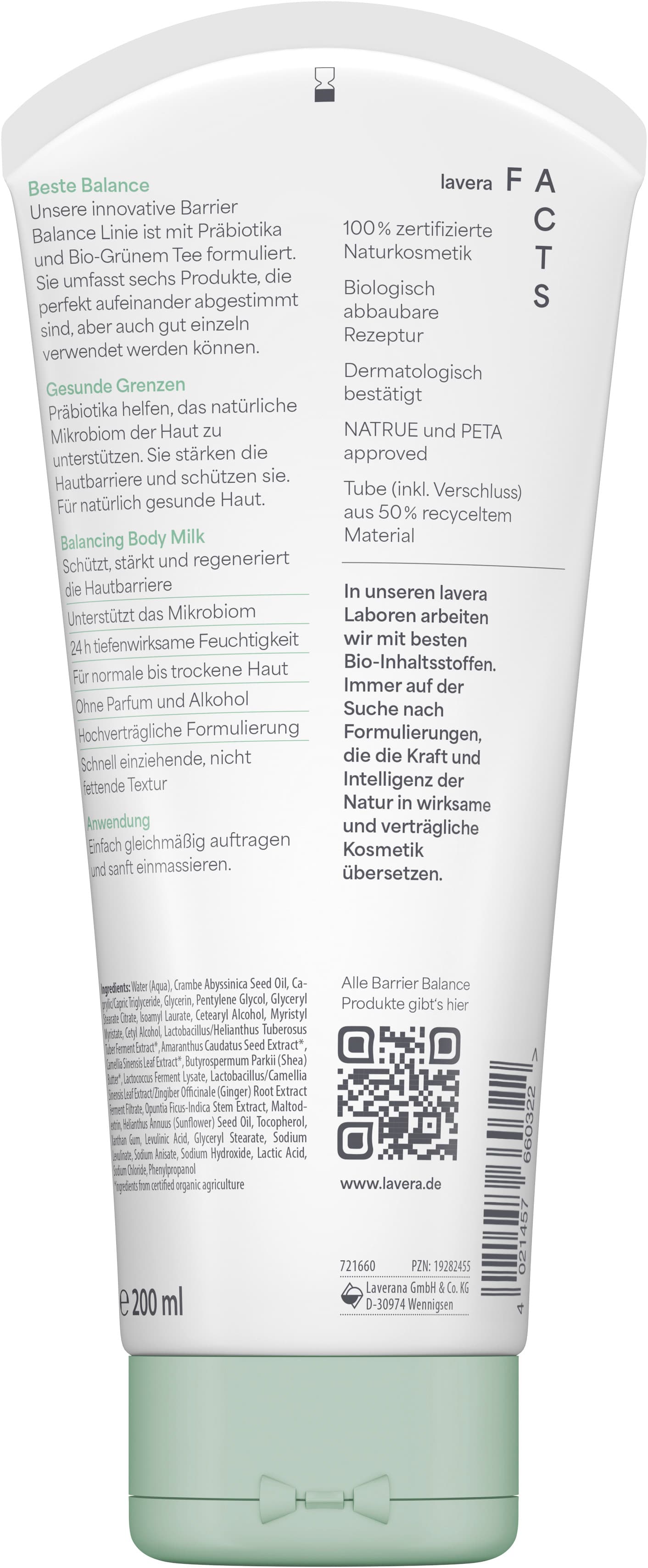 Produktbild lavera BARRIER BALANCE Body Milk 2 von 3
