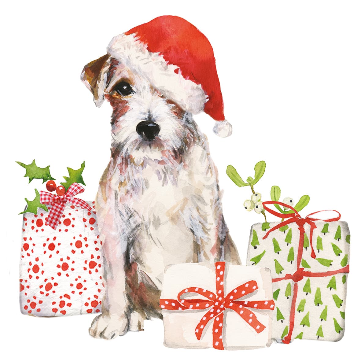ppd Serviette Christmas Pup 33x33cm