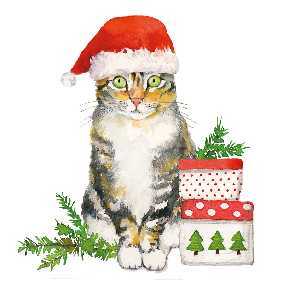 ppd Servietten Christmas Kitty 33x33cm