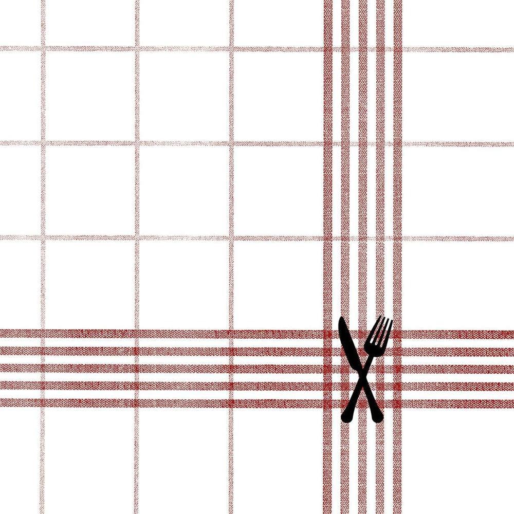 ppd Serviette Cuisine Rouge 33x33cm