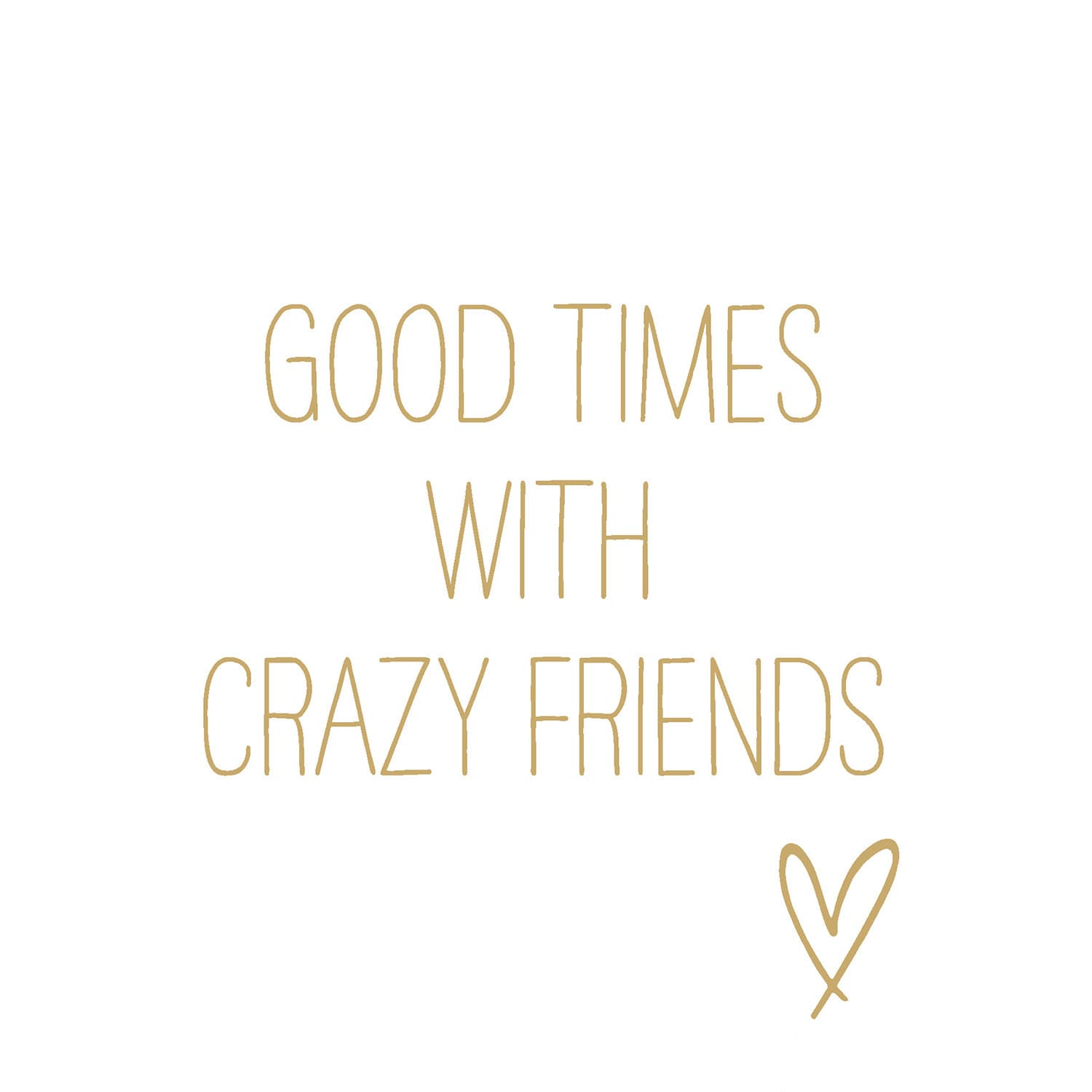 ppd Servietten Crazy Friends gold 33x33cm