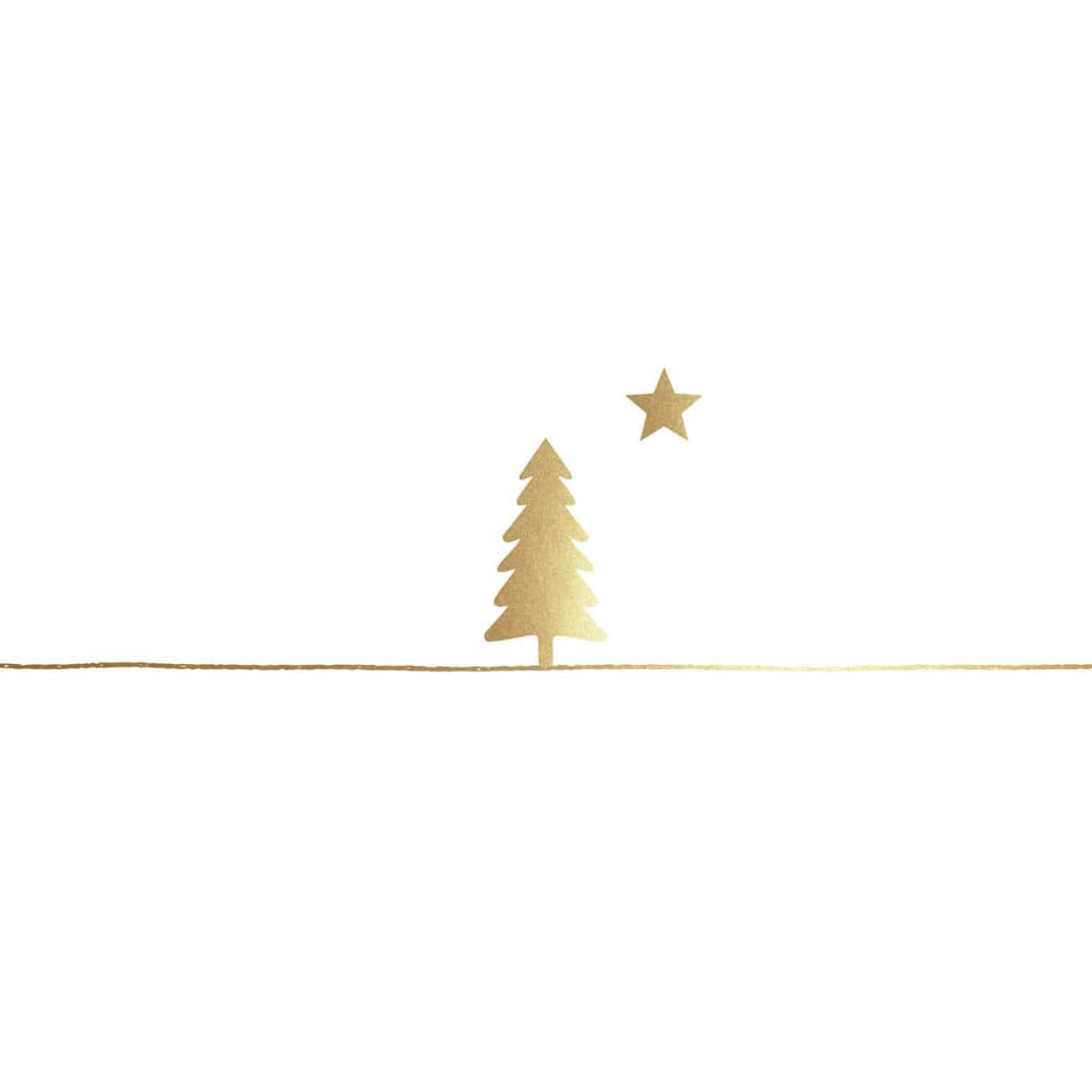 ppd Serviette Pure Gold Tree 33x33cm