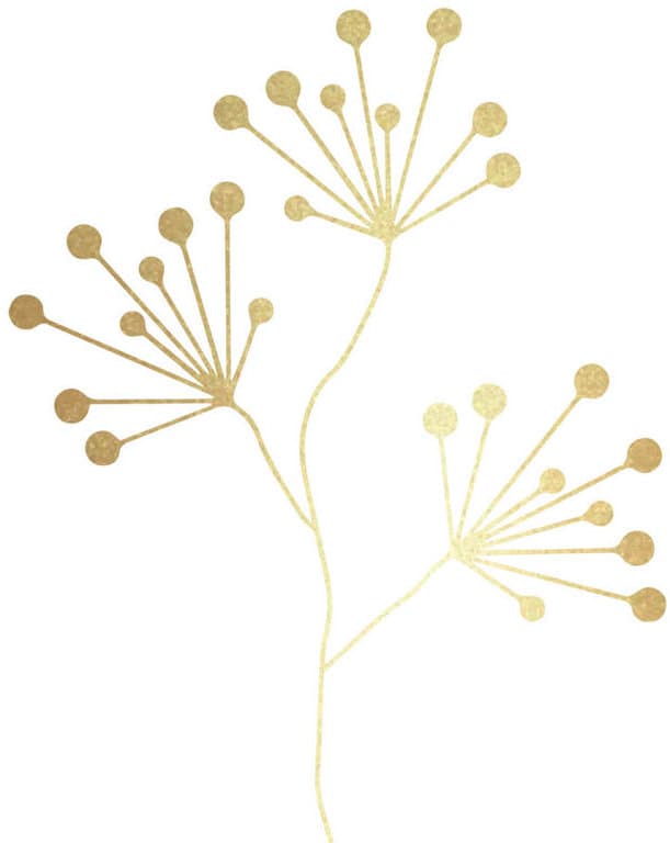 ppd Serviette Pure Gold Berries 33x33cm