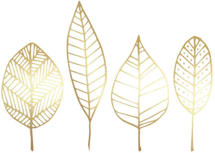 ppd Serviette Pure Gold Leaves 33x33cm