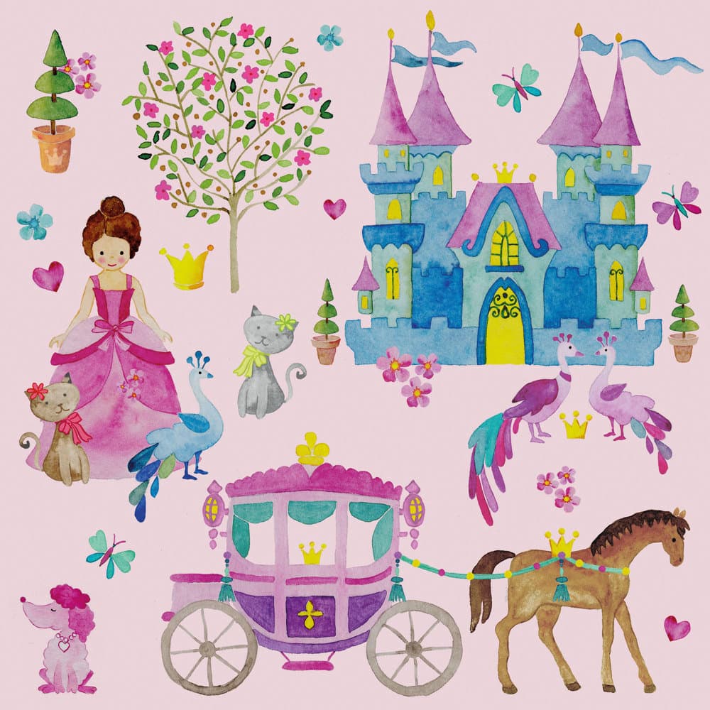 ppd Serviette Princess 33x33cm