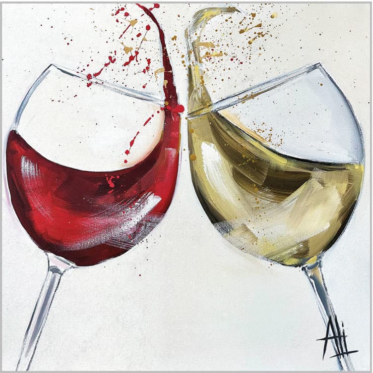 ppd Serviette Rouge et Blanc 25x25cm