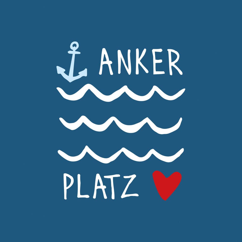 ppd Serviette Seaside Ankerplatz 33x33cm